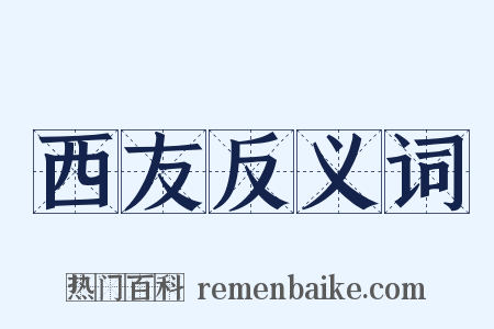 西友反义词是什么意思的图片